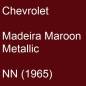 Preview: Chevrolet, Madeira Maroon Metallic, NN (1965).